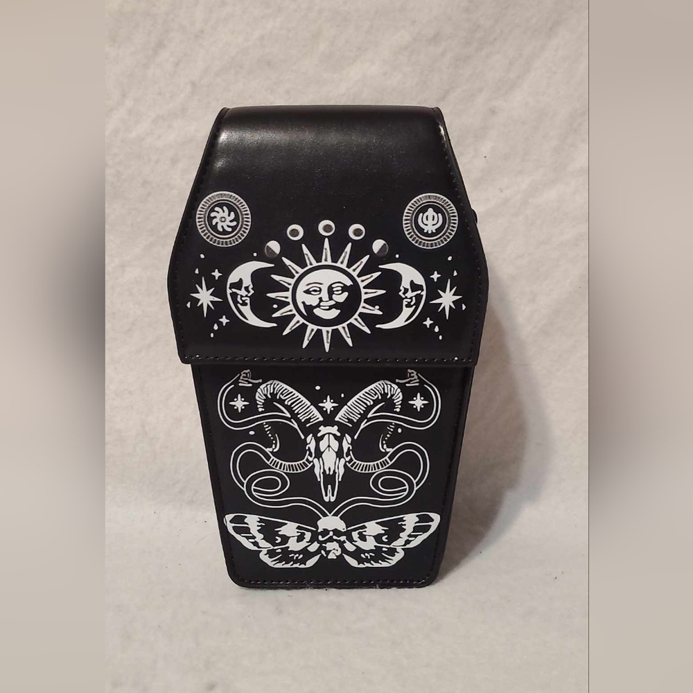 coffin sun and moon purse crossbody